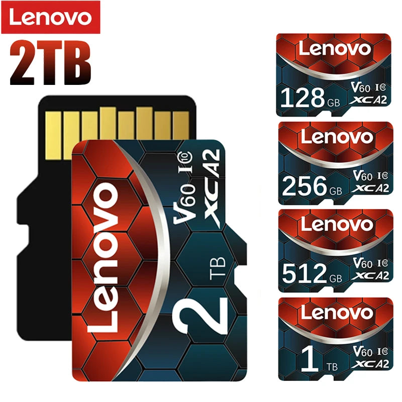 Original Lenovo Memory Card - High-Speed 1TB & 2TB Micro SD Card, 512GB SD Card V60 U3 for Nintendo Switch, PS4, PS5