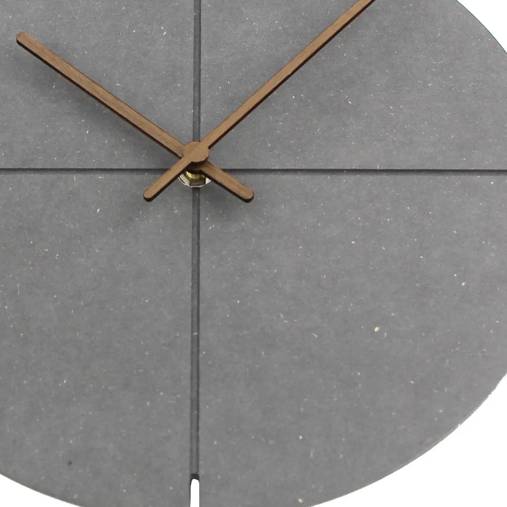 Black Mute Wall Clock – Nordic Minimalist Wooden Design, Elegant, for Living Room, Kitchen, Home Decoration 