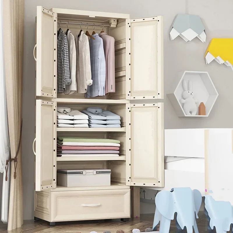 Plastic Wardrobe Closet - Baby Cupboard, Bedroom Storage Cabinet, Closet Organizer, Placard Chest, Guarda Roupa Home Furniture