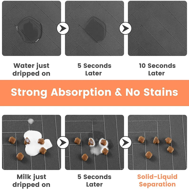 Pet Placemat Dog Food bowl Mat Drinking Feeding Placemat For Dog Cat Quick Dry Mat Waterproof Pet Bowl Pad Feeder Mats 