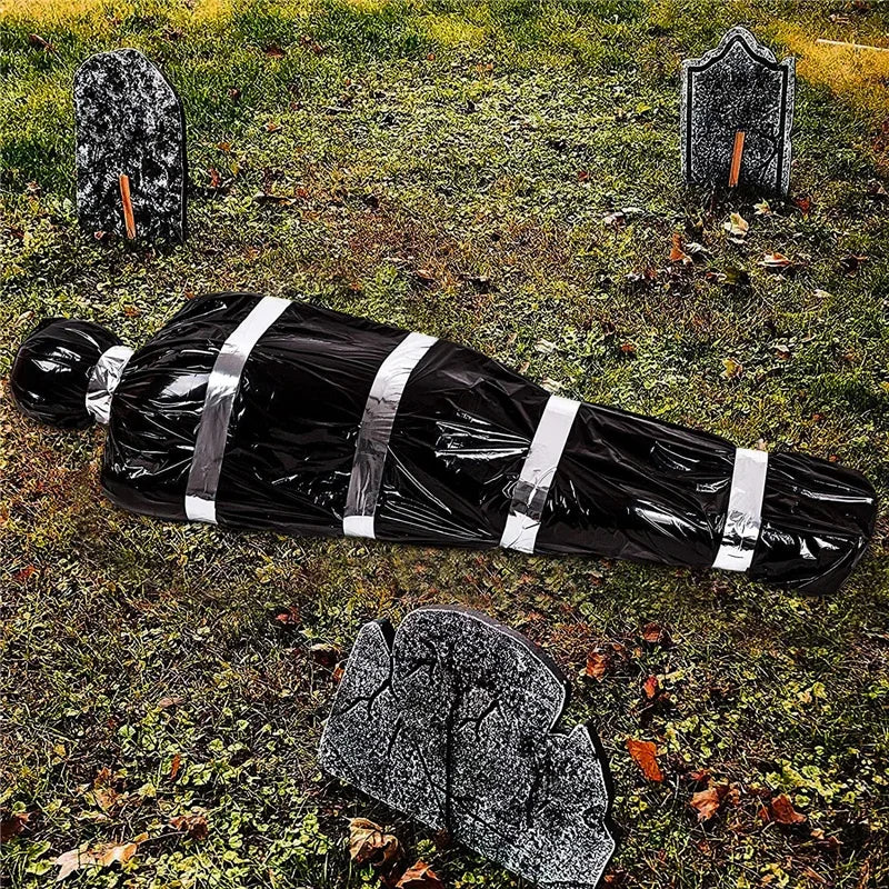 Scary Fake Corpse In Bag Halloween Decoration Fake Corpse Props Creepy Dead Victims Prop Garden Outdoor Haunted House Yard Decor