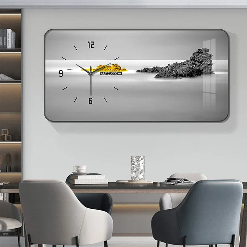 Living room home fashion decoration wall clock modern minimalist restaurant decoration painting table hanging wall mute clock 