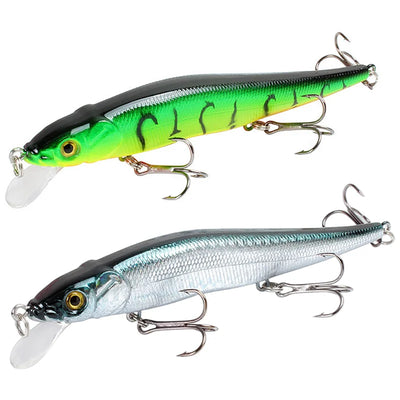 1pcs Fishing Lure – 11.5cm/14g Minnow Crankbait, 3D Eyes, Perch Artificial Bait, Pike & Carp Swim Bait 