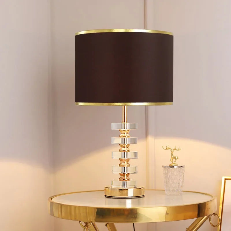 Luxury Crystal Table Lamp – Post Modern American Style for Living Room & Bedroom Bedside Decor