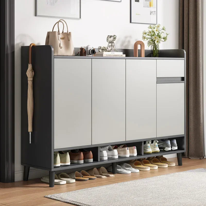 Multi Layer Nordic Shoe Cabinets Closed Storage Modern Drawer Shoe Cabinets Black Stylish Sapateiras Entrance Hall Furniture