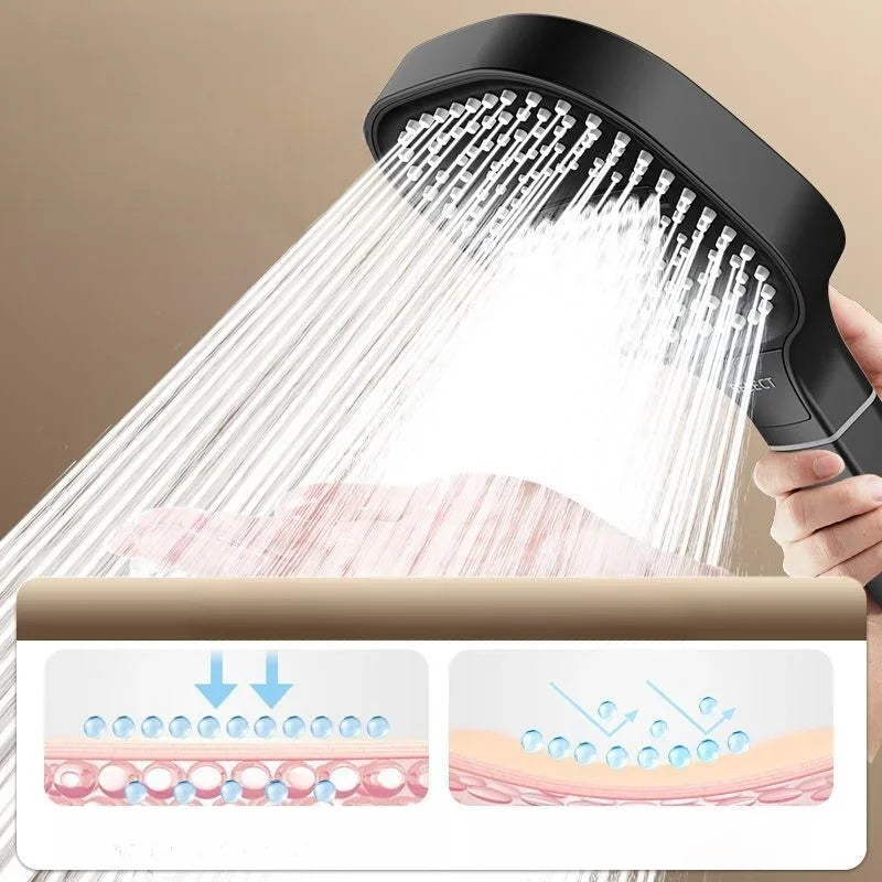 Xiaomi 13cm Large Panel Shower Head 3 Modes Adjustable High Pressure Massage Shower Head Filter Element Bathroom Accessories