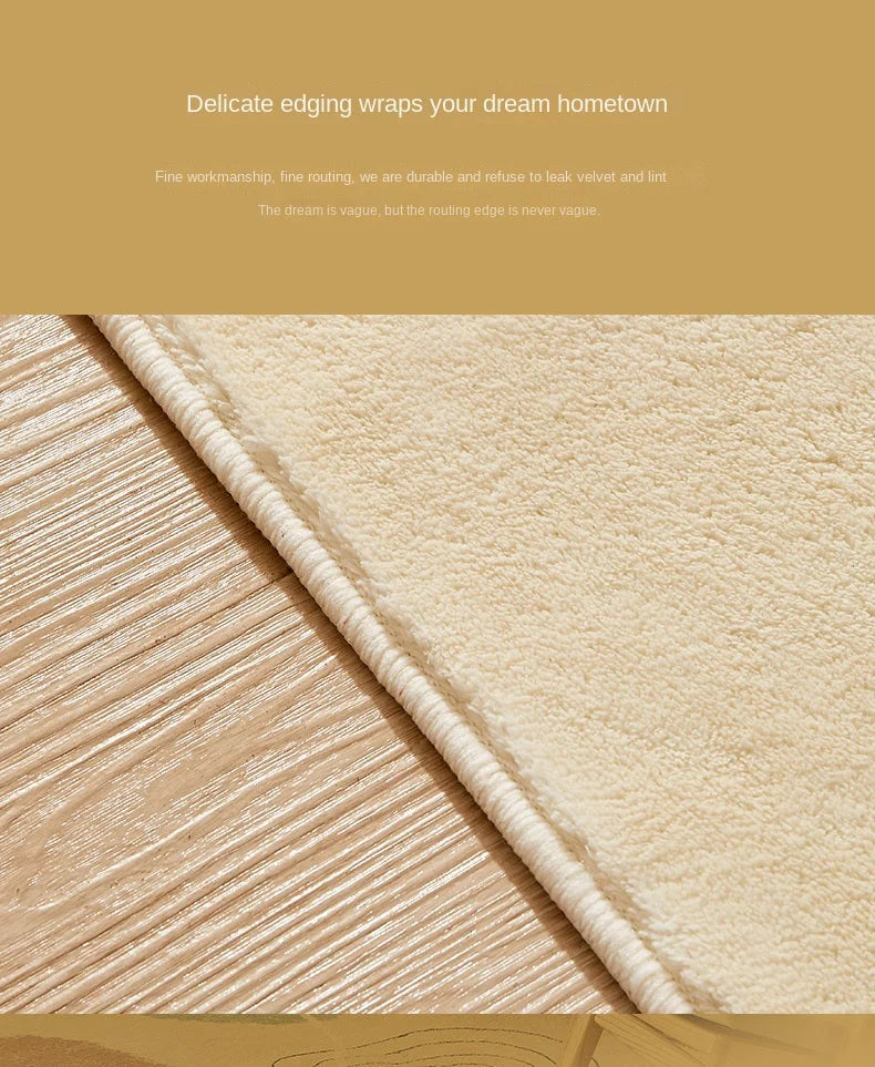 Modern Minimalist Rugs for Bedroom Light Luxury Living Room Decoration Carpet Thickened Plush Lounge Rug Home Large Area Mat 