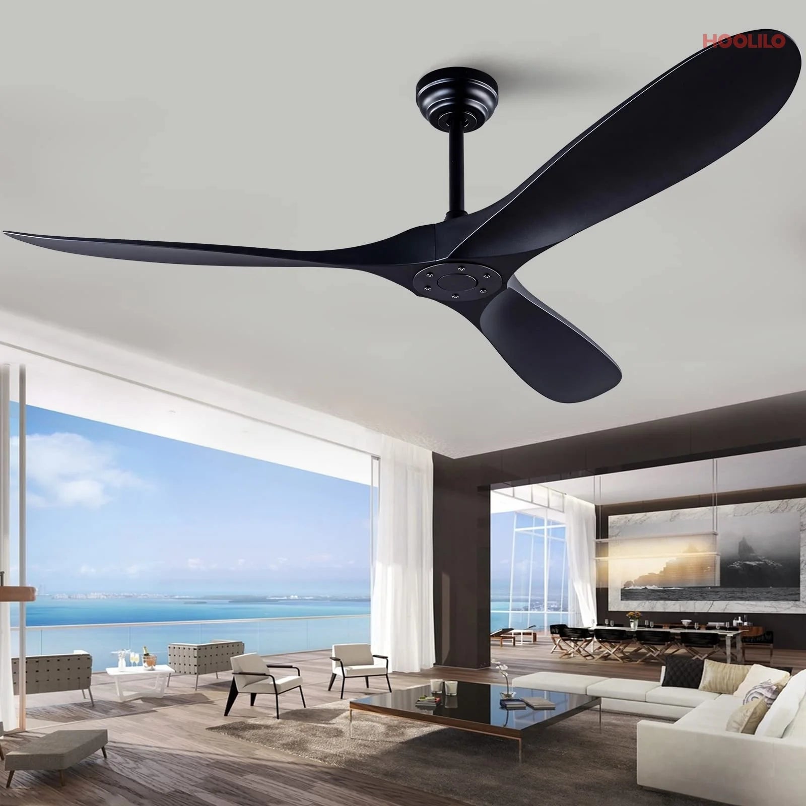 Big 60-Inch ABS Ceiling Fan with LED – DC Motor, Remote Control, Ventiladores para Casa, Industrial Fan, Free Shipping 