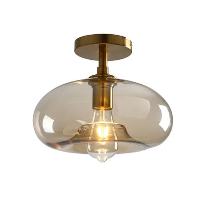Modern LED Glass Ceiling Light - Minimalist Design for Cloakroom, Balcony, Bedroom, Dining Room, and Hallway 