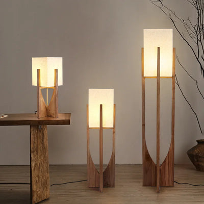 Fairbanks Floor Lamp – Wooden Floor Lamp for Living Room Bedroom, Solid Nordic Design 