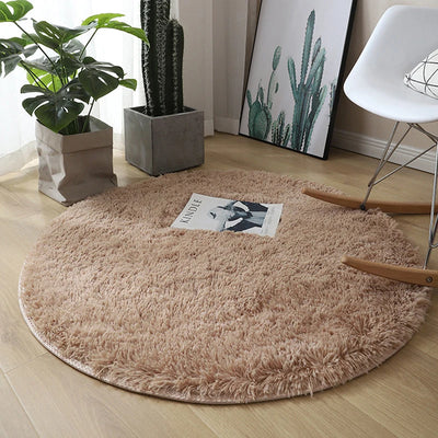 Fluffy Wool Rug Living Room Carpets Faux Fur Round Mat Kids Room Long Plush Rugs Home Bedroom Decor Shaggy Carpet 
