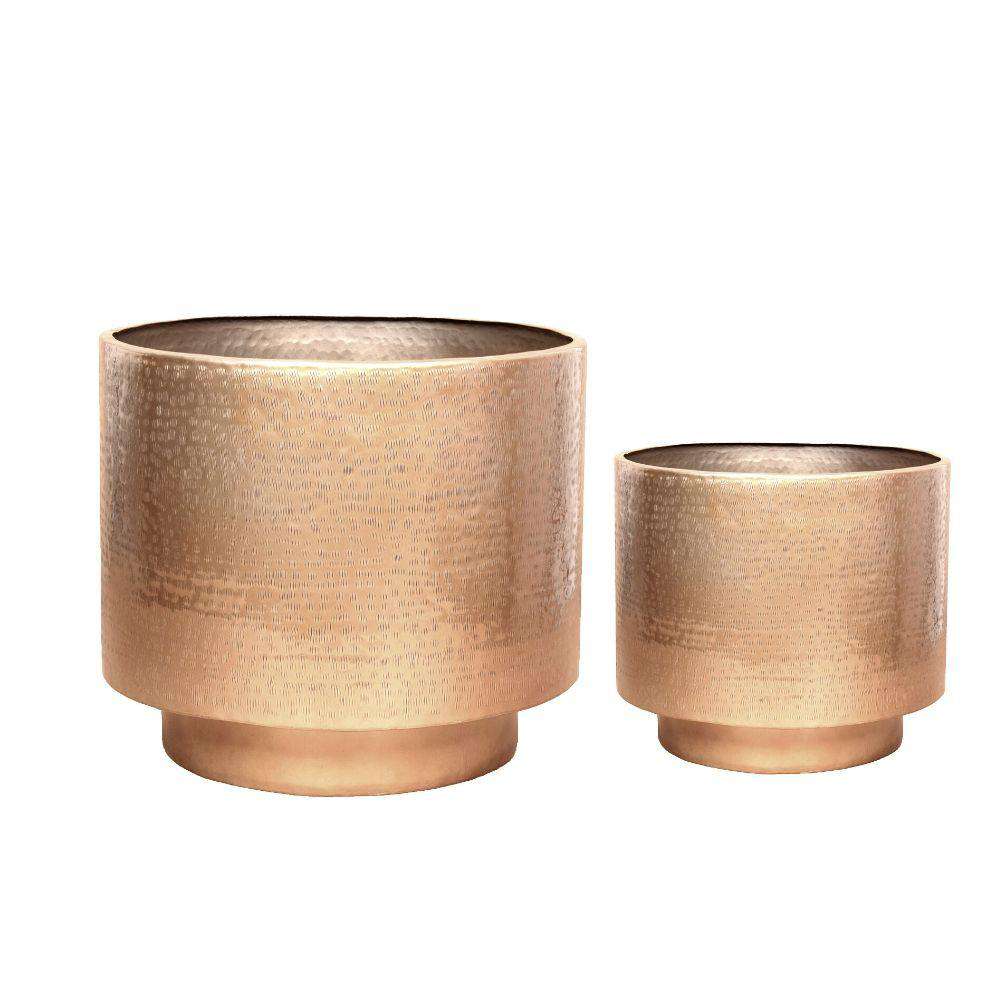 Sagi - Brass Mid-Century Floor Planter (Multiple Sizes) 