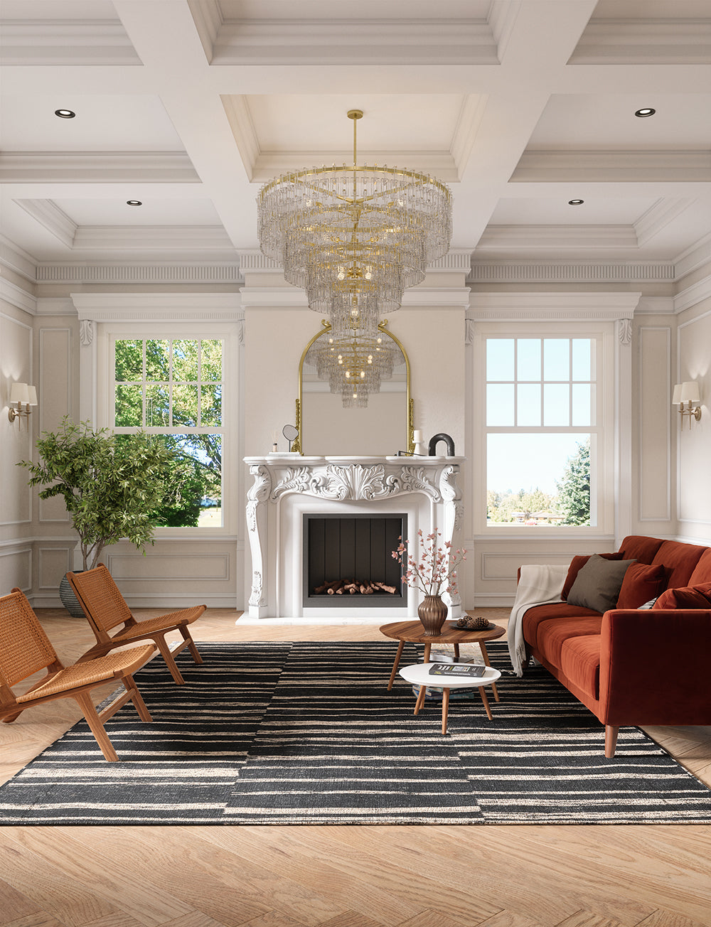 Sahara Black & Natural Rug 