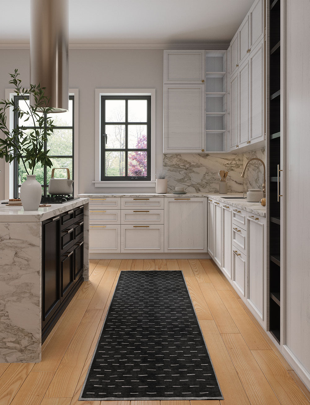 Sando Black Grey Rug 