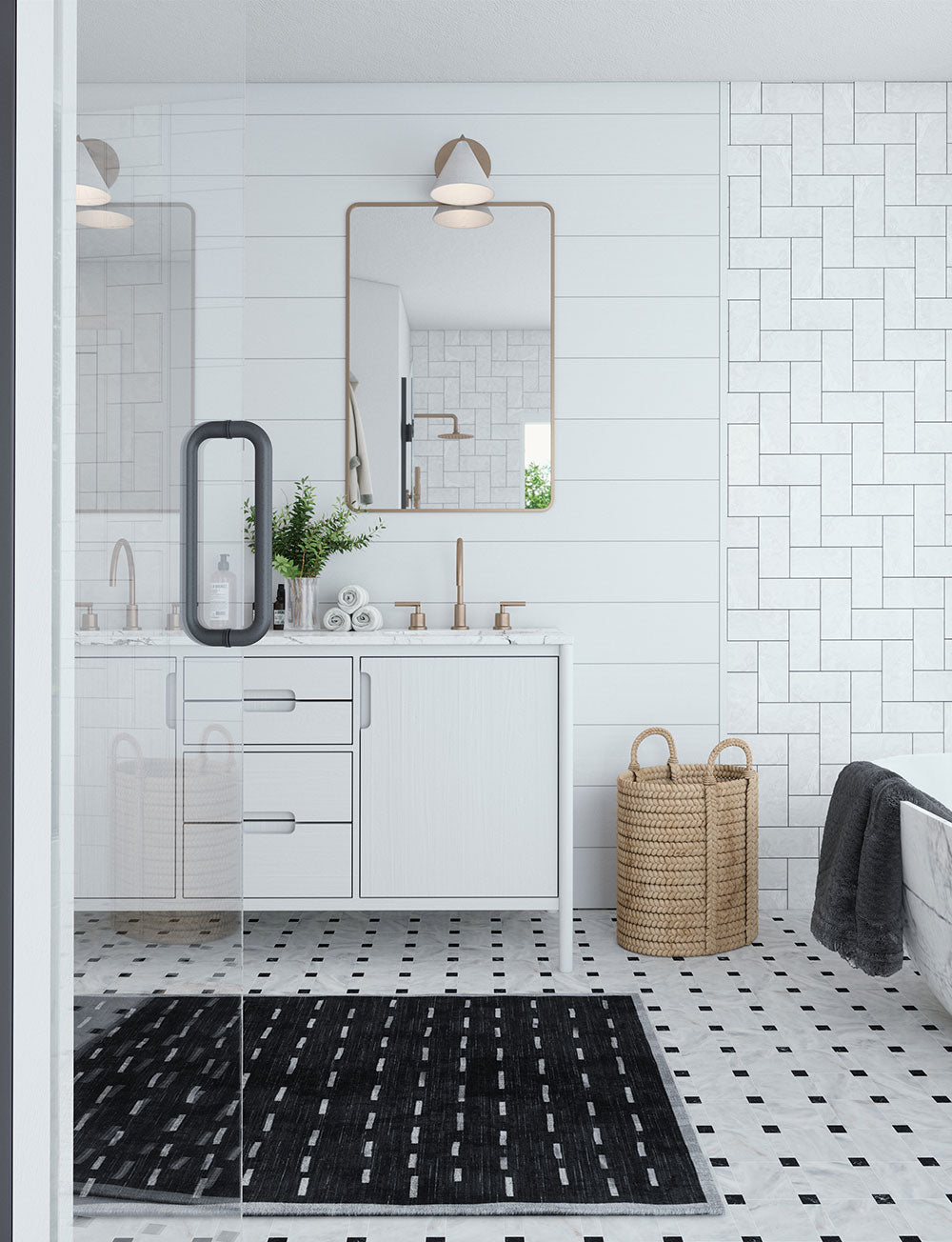 Sando Black Grey Rug 