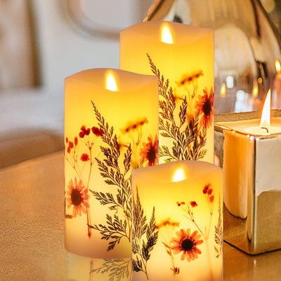 3pcs/set LED Flameless Candles with Remote Control Battery Operated Night Light for Home Party Wedding Christmas Decorations 