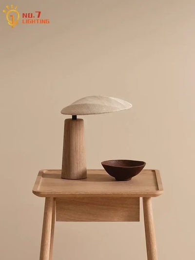 Designer Wabi-Sabi Vintage Retro Wooden Desk Light – LED E27, Zen Art Decorative Table Lamp for Living Room, Tea Room, Sofas, Study, Studio, Bar 