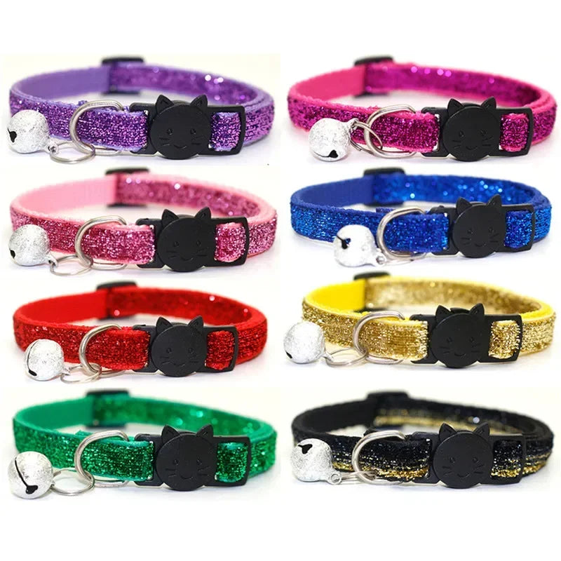 2022 Cat Collar Colors Reflective Breakaway Neck Ring Necklace Bell Pet Products Safety Elastic Adjustable With Soft Material 