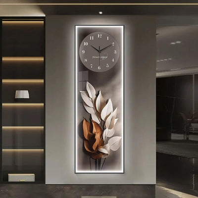Jinzhiyuye Decorative Porch Clock with LED Light - Simple and Creative Mural for Living Room, Corridor, and Household 