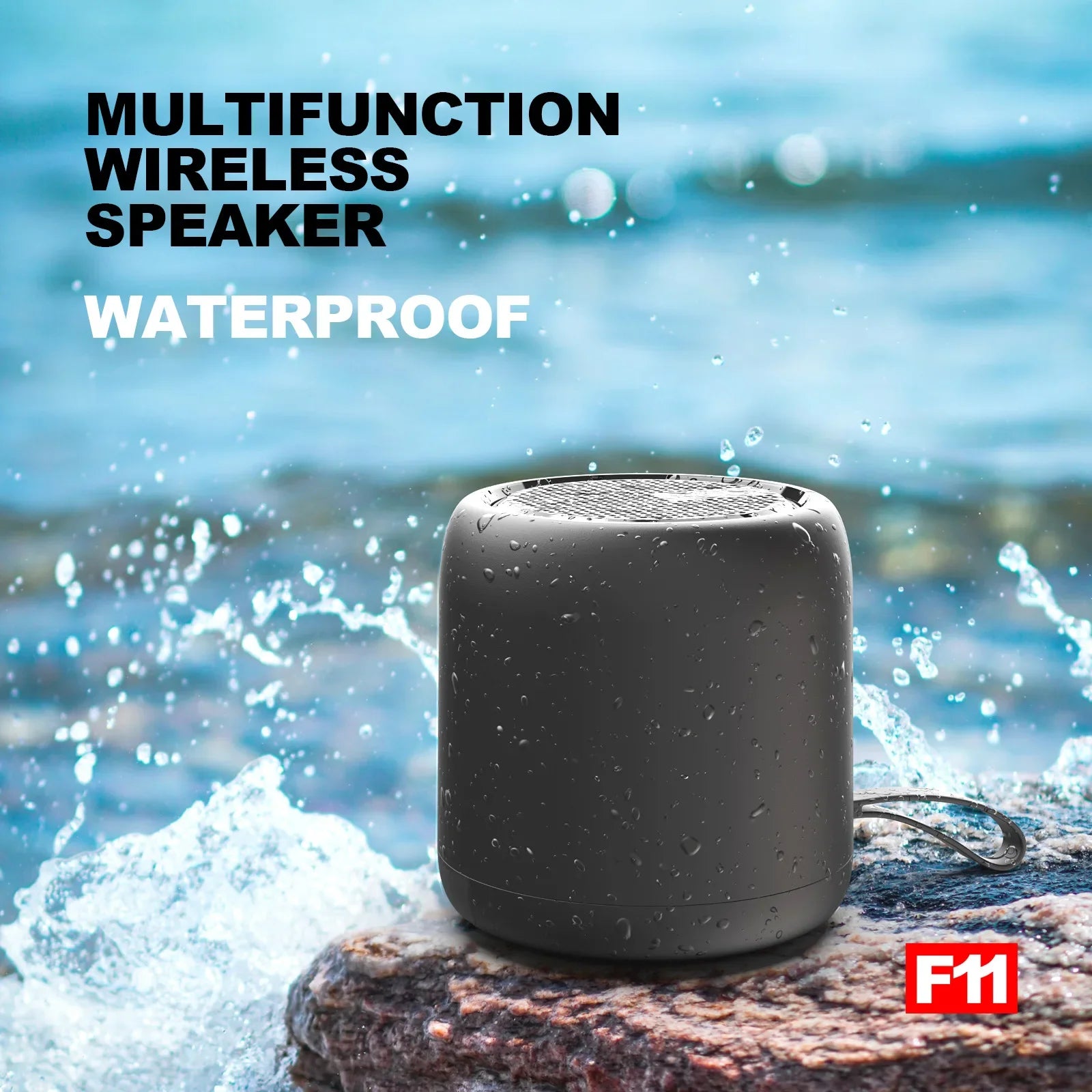 Bluetooth Mini Portable Subwoofer – Small Wireless Steel Gun Speaker, Outdoor Use, Compact Audio Device