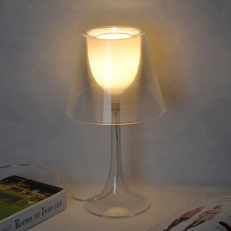 Modern Simple Acrylic Table Lamp - Elegant Desk and Bedside Light for Living Room, Bedroom, and Study