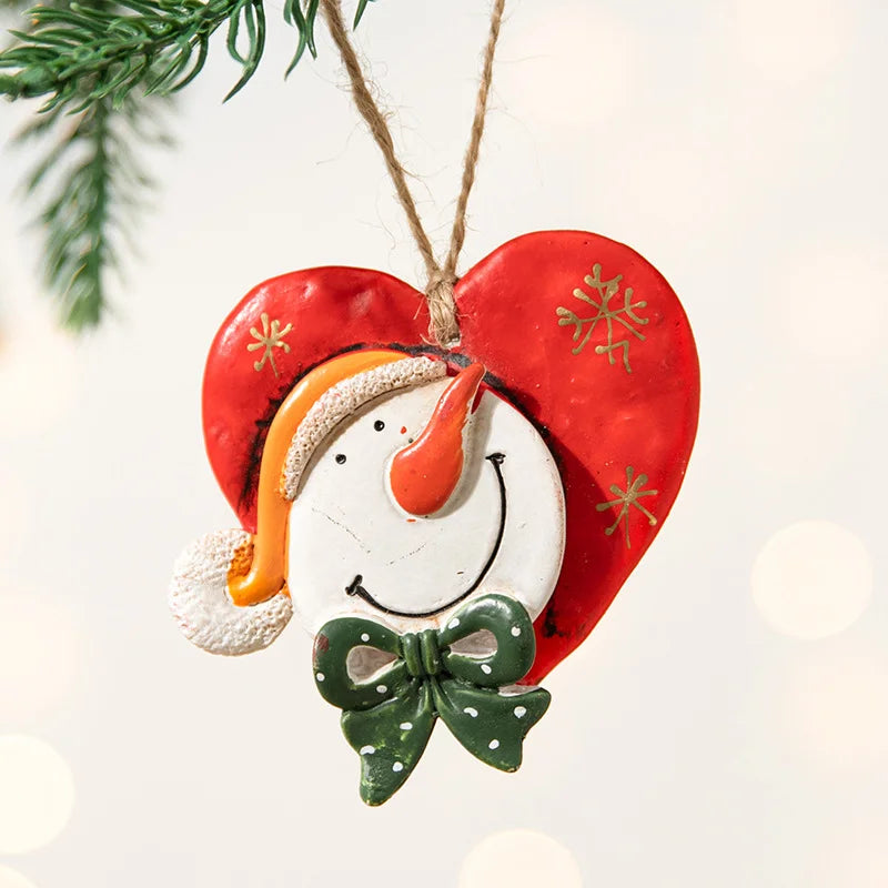 2022 Navidad Christmas Resin Santa Claus Pendant Christmas Tree Ornaments Christmas Decorations for Home 2023 New Year Gift