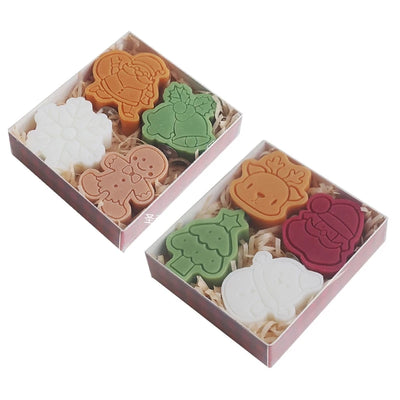 4Pcs Christmas Snowman Gingerbreads Man Holiday Party Candle Aroma Birthday Gift A0KF 