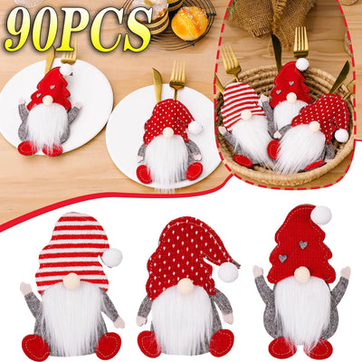 Christmas Cutlery Sets Rudolph Cutlery Sleeves Rudolph Cutlery Sets Christmas Party Cutlery Sets Christmas Table Decoration 