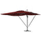 Outsunny 13 FT Red Cantilever Umbrella Aluminum Offset Outdoor Umbrella with 360° Rotation & Tilt