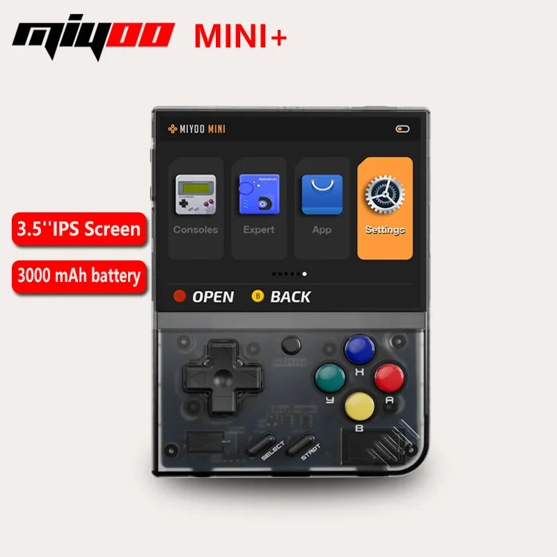 MIYOO Mini Plus Portable Retro Handheld Game Console - 3.5-Inch IPS HD Screen, Linux System, Classic Gaming Emulator, Perfect Children's Gift