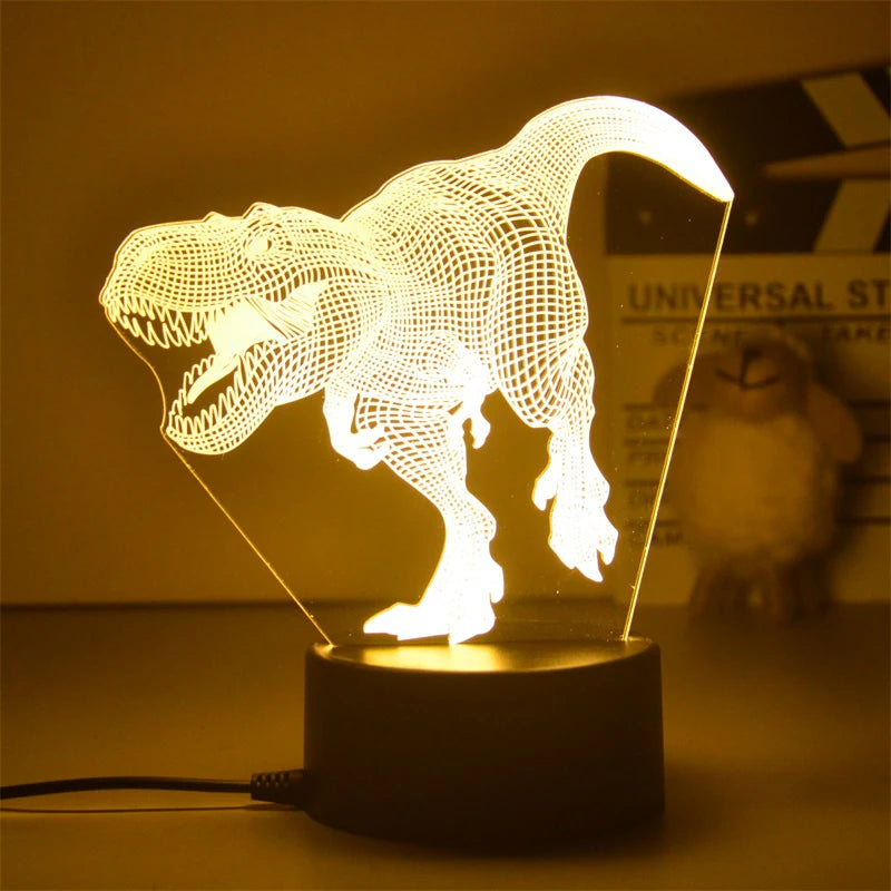 Animal Dinosaur Series Night Lamp – 3D Acrylic USB LED, for Kid's Bedroom, Christmas Gift, Home Decor Table LampAnimal Dinosaur Series Night Lamp – 3D Acrylic USB LED, for Kid's Bedroom, Christmas Gift, Home Decor Table Lamp