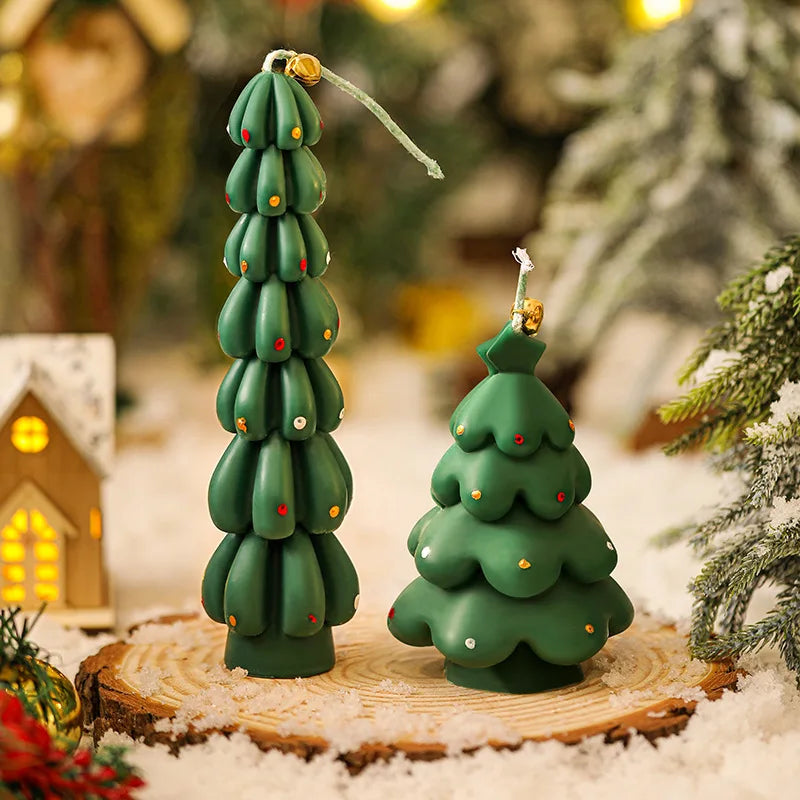 Creative Cute Christmas Tree Aroma Candle Soy Candle Modern Home Decorative Ornaments Ins Small Fresh Christmas Tree Candle 