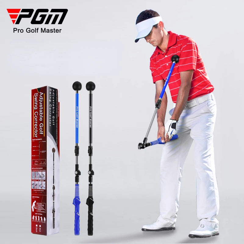 PGM Golf Swing Trainer - Folding Correction Device, Adjustable Length & Angle, Beginner-Friendly, Suitable for Left & Right Hands (HGB023)