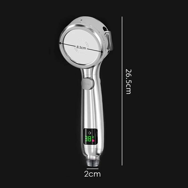 Smart 4-mode adjustable shower head LED temperature display shower head Adjustable shower Water-saving bathroom accessories