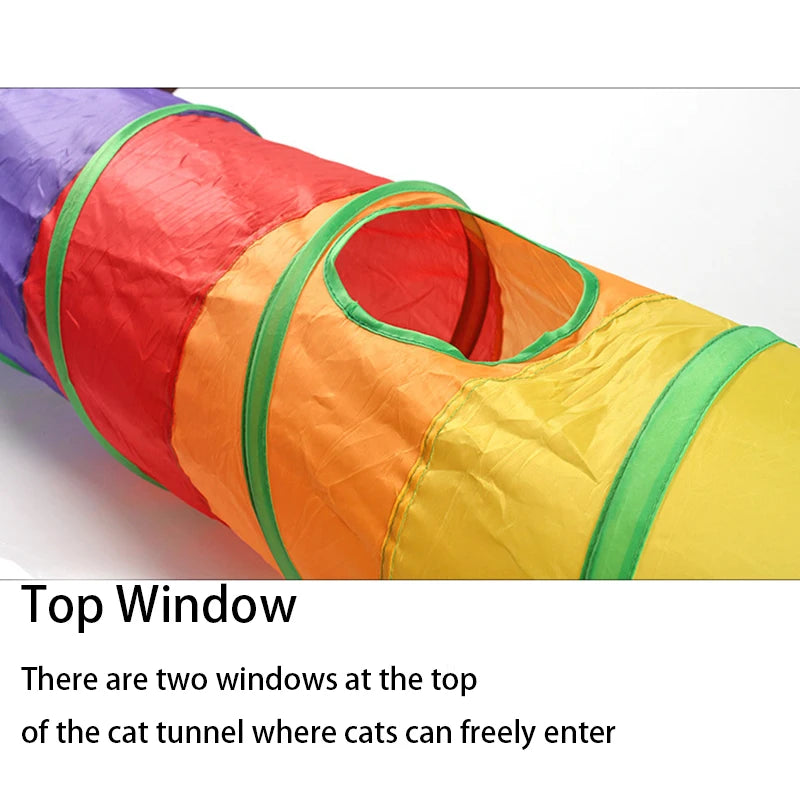 Cat Tunnel Tube Foldable Cat Toys Kitty Training Interactive Fun Toy Tunnel Bored for Puppy Kitten Pet Supplies Cat Accessorie 