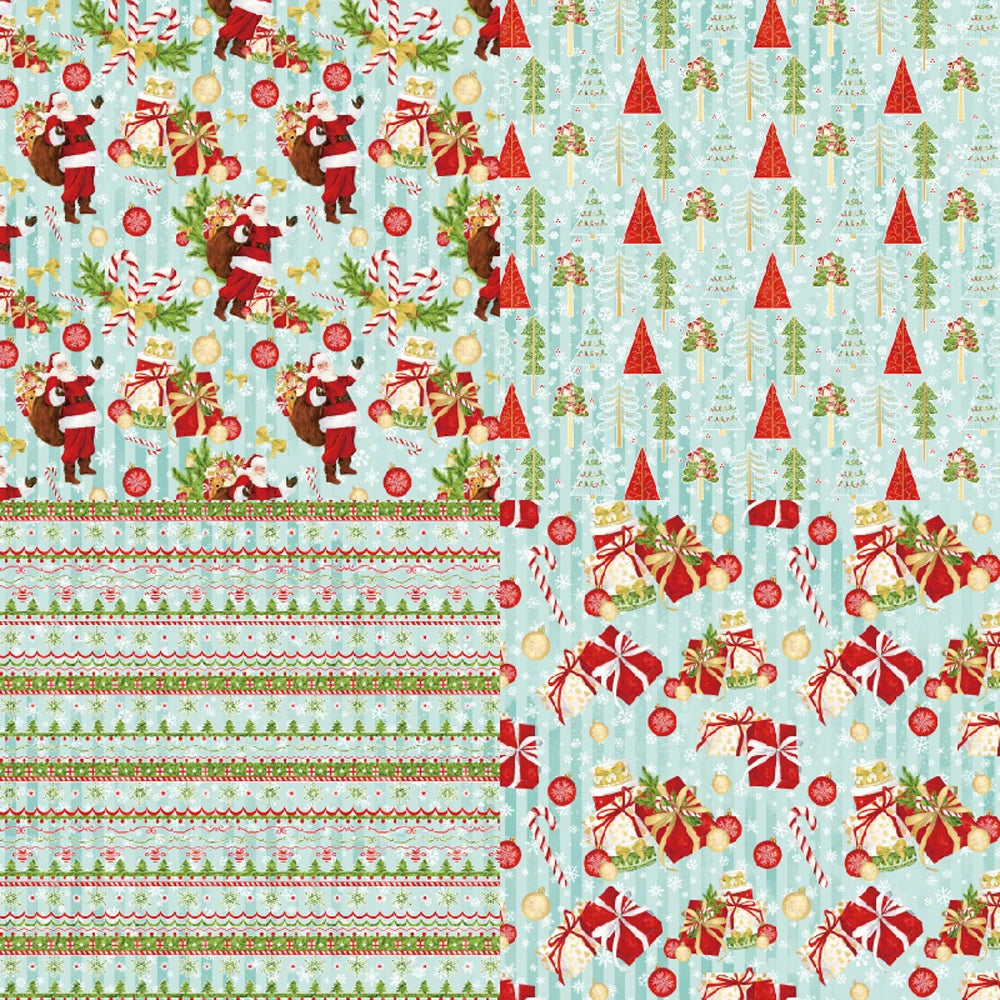 KLJUYP 24 sheets 6"X6" Christmas Trees Paper Scrapbook paper Scrapbooking patterned paper pack DIY craft Background paper 