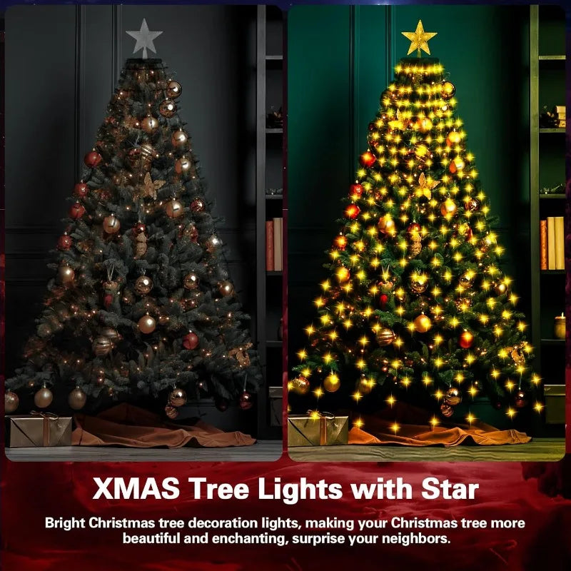 400 LED Christmas Tree Lights Christmas Lights for Indoor and Outdoor Decoration Outdoor Waterfall Lights Christmas Decoration