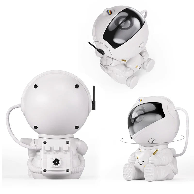 Galaxy Star Projector LED Night Light - Astronaut Design for Bedroom & Home Decor 