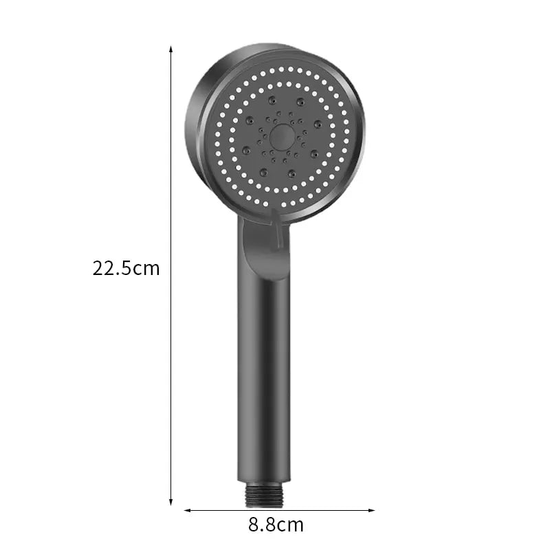 5 Mode Pressure Boost Shower Head Multifunction Adjustable Large Water Yield Shower Nozzle Massage Shower Bathroom Accessory