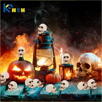 Halloween Mesh Bag Skull Haunted House Secret Room Decoration Props Witch Head Simulation Skeleton Arrangement Ornaments 