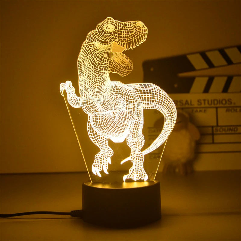 Animal Dinosaur Series Night Lamp – 3D Acrylic USB LED, for Kid's Bedroom, Christmas Gift, Home Decor Table LampAnimal Dinosaur Series Night Lamp – 3D Acrylic USB LED, for Kid's Bedroom, Christmas Gift, Home Decor Table Lamp