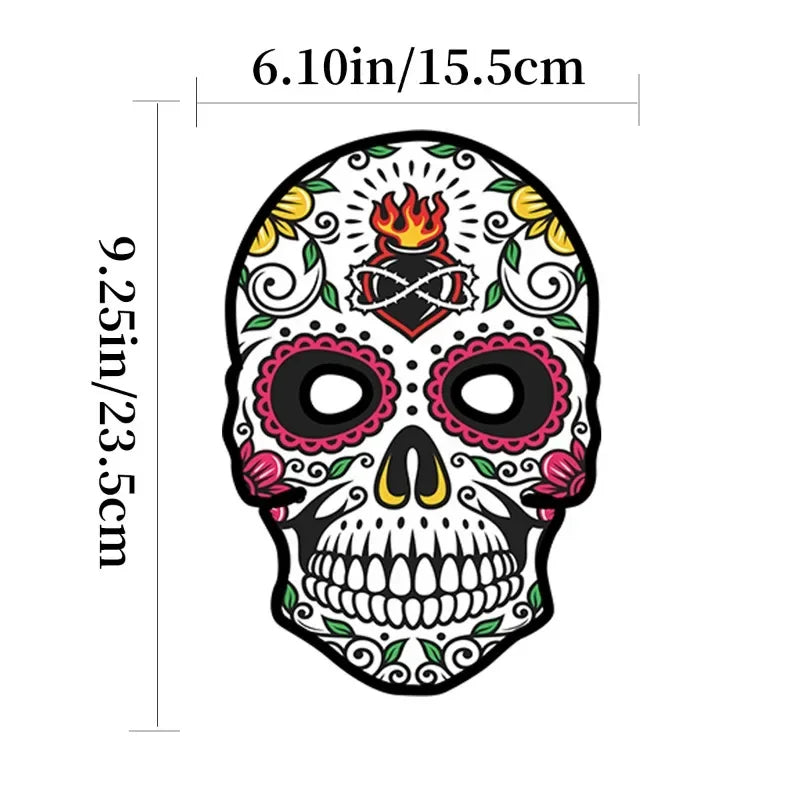 Mexican Day of The Dead Masks Diy Skull Mask Halloween Party Masquerade Paper Skeleton Ghost Face Masks Halloween Decorationv