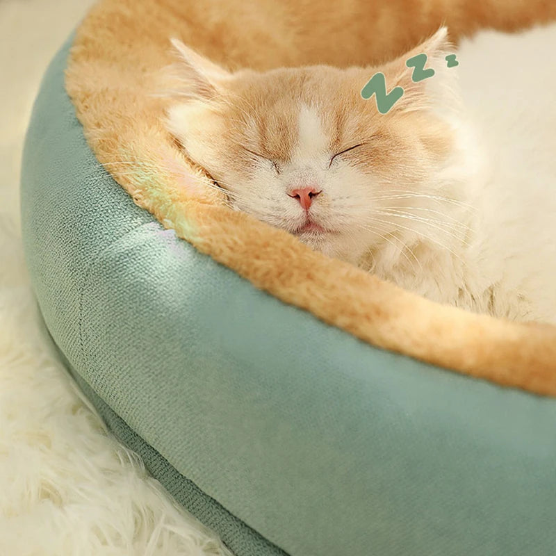 Kimpets Cat Bed Dog Pet Bed Kennel Non-Slip Winter Warm Small Dog Kennel Sleeping Removed Washed Soft Puppy Cushion Cat Supplies 