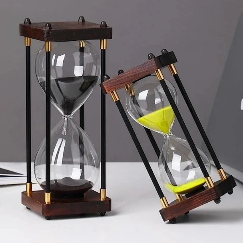 Retro Hourglass – 15/30/45/60 Minutes Timers, Luxury Gift for Study, Living Room, Office Decoration, Decompression Ornament