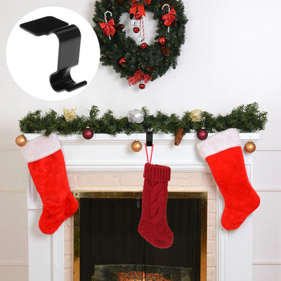 Christmas Hook Gift Holder Stocking Holders Mantle Metal Hanger Fireplace Decor 