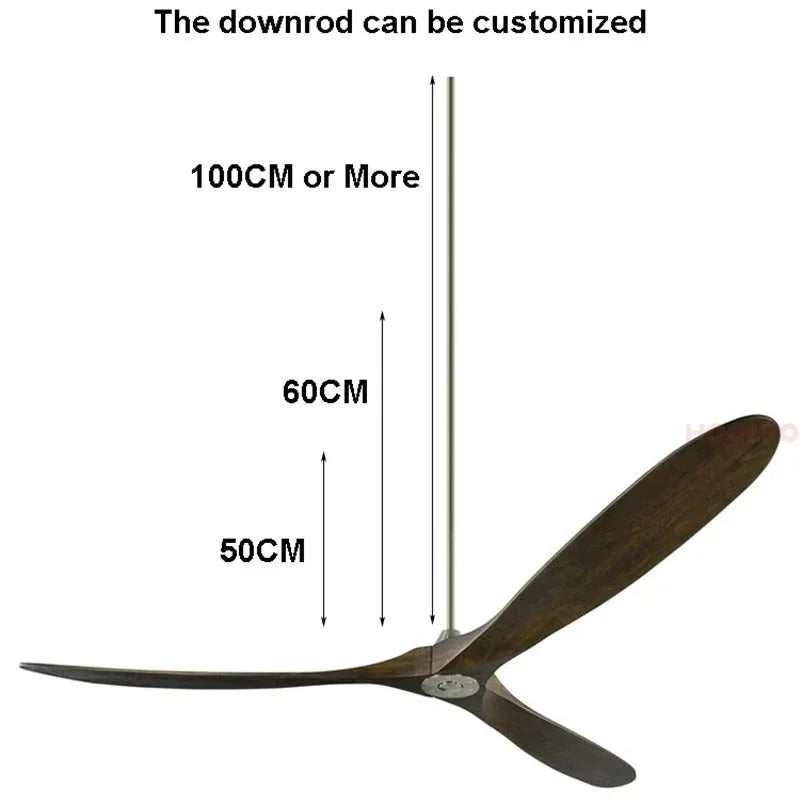 Big 60-Inch ABS Ceiling Fan with LED – DC Motor, Remote Control, Ventiladores para Casa, Industrial Fan, Free Shipping 