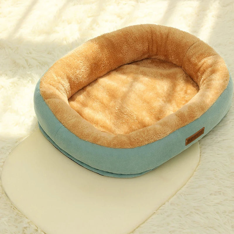 Kimpets Cat Bed Dog Pet Bed Kennel Non-Slip Winter Warm Small Dog Kennel Sleeping Removed Washed Soft Puppy Cushion Cat Supplies 