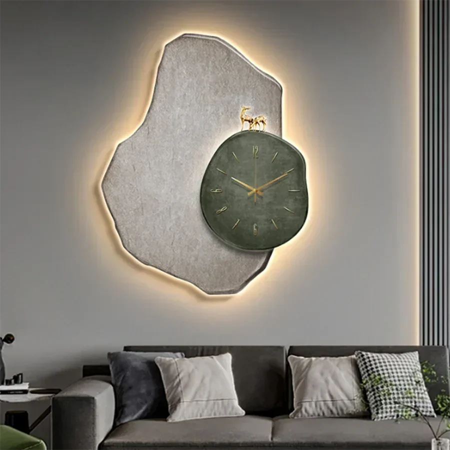 Luxury Living Room Wall Clock – Big Elegant Quartz Clock with Modern Design, Silent Movement, Unique Art for Bedroom & Room Decor