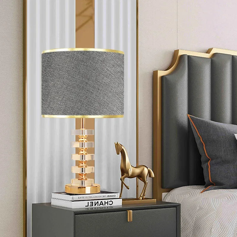 Luxury Crystal Table Lamp – Post Modern American Style for Living Room & Bedroom Bedside Decor