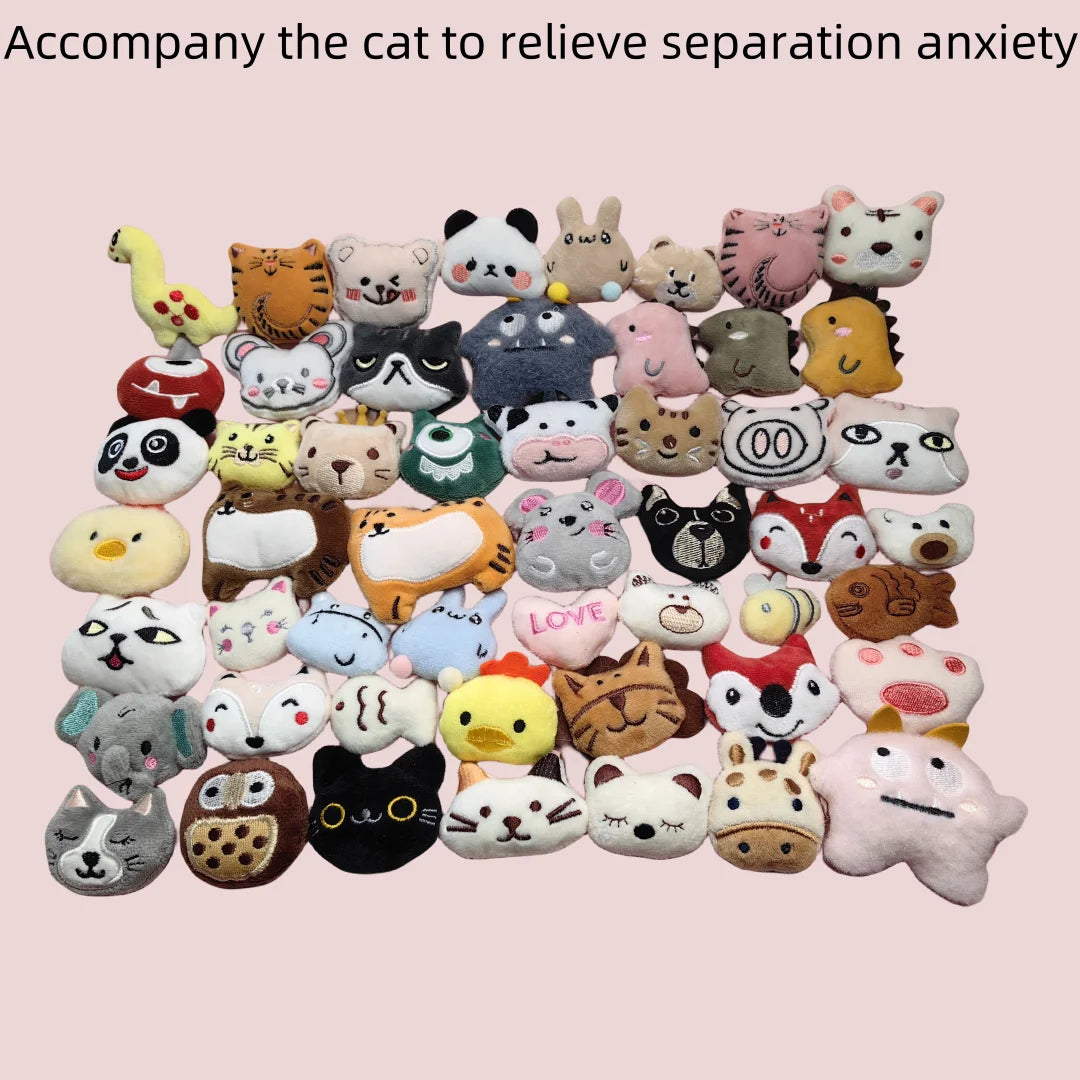 100pc Cat Catnip Toy Set Kitten Mini Plush Chewing Toy Pet Mint Toy With Scent Teeth Grinding Thumb Pillow Pet Catnip Toy 